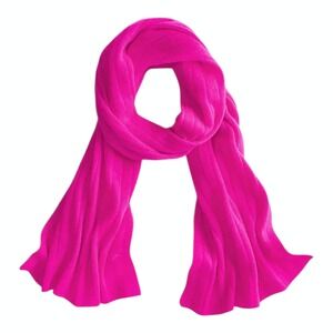 Charter Club Ribbed 100% Cashmere Scarf Fierce Pink One Size Luxury NWT